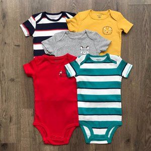 5-Pack Short-Sleeve Baby Bodysuits Carters